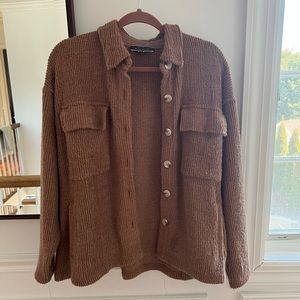 Brown shacket